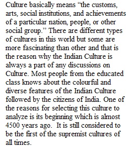 Cultural Profile 1